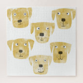 キュートゴールデンラブラドールレトリエバードッグウォーターカラー ジグソーパズル (縦)