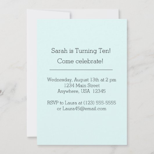 キュートゴールデンリレ食べーバーのアイスクリームパーティー 招待状 (裏面)