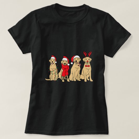 キュートゴールデンレトリエバークリスマスゴールデンマムホリデー Tシャツ (デザイン正面)