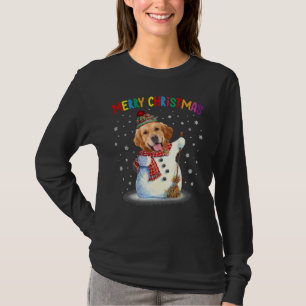 キュートゴールデンレトリエバークリスマスパジャマ Tシャツ