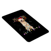 キュートゴールデンレトリエバークリスマスライトトインデナー マグネット (右側)