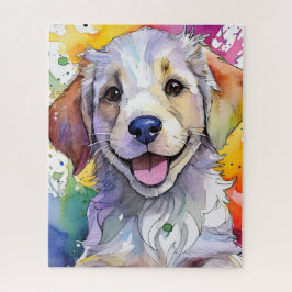 キュートゴールデンレトリエバーパピーパズル ジグソーパズル