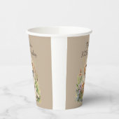 キュートゴールデンレトリエバーパピー100誕生日 紙コップ (左)