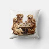 キュートゴールデンレトリバードッグトランプ クッション (裏面)