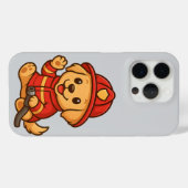 キュートゴールデンレトリバー消防士ケースすべてのデバイス Case-Mate iPhoneケース (裏面 (横))