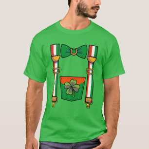 キュートサスペンダズボウタイグリーンタキシードSt patricksダ Tシャツ