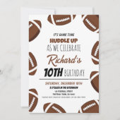 キュートサッカーモダンスポーツ子供の誕生日 招待状 (正面)