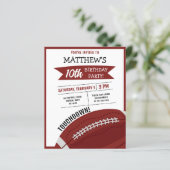 キュートサッカーリボンバジェット誕生日招待状 (スタンド正面)