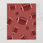 キュートサッカーリボンバジェット誕生日招待状 (裏面)