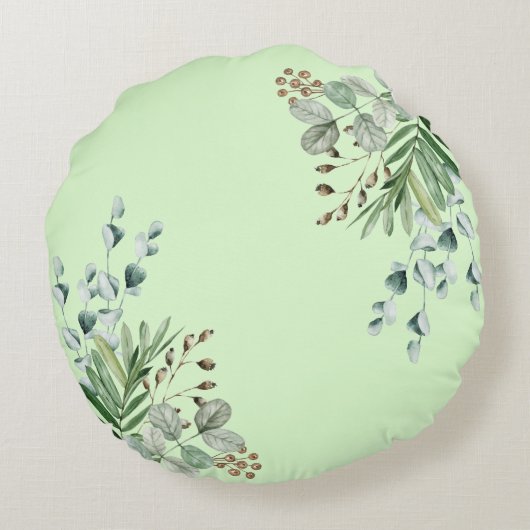 キュートサファリジャングルアニマルズモノグラムベビー子供部屋 ラウンドクッション (裏面)