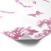 キュートサファリトイレデジュイ | ピンクの赤ちゃんシャワードリンク ポスター (角)