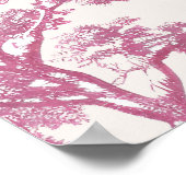 キュートサファリトイレデジュイ | ピンク色の赤ちゃんシャワー ポスター (角)