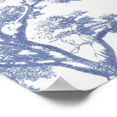 キュートサファリトイレデジュイ |ブルーベビーシャワー ポスター (角)