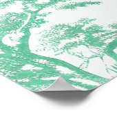 キュートサファリトイレデジュイ | ミント赤ちゃんシャワー ポスター (角)