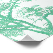 キュートサファリトイレデジュイ | ミント赤ちゃんシャワー ポスター (角)