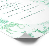 キュートサファリトイレデジュイ | ミント赤ちゃんシャワー ポスター (角)