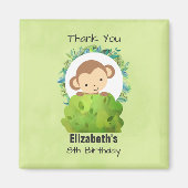 キュートサファリモンキー誕生日感謝してい マグネット (正面)