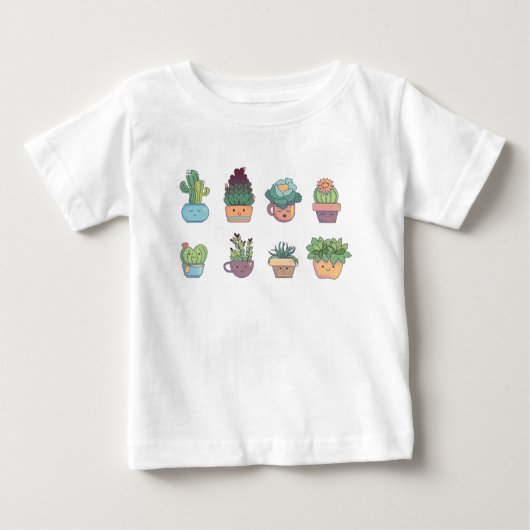 キュートサボコレクターかわいい多肉性愛人 ベビーTシャツ (正面)