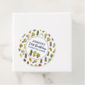 キュートサボテン自然多肉模様誕生日 フェイバータグ (インサイチュ)