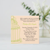 キュートサマーガーデンバードケージブライダルシャワー招待状 招待状 (スタンド正面)