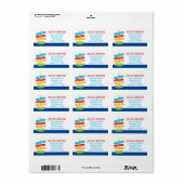 キュートサマーキャンプサインラージ差出人住所 ラベル (フルシート)