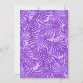 キュートサマートロピカルパープルフローラSweet sixteen 招待状 (裏面)