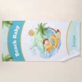 キュートサマーバケーションネームビーチボーイ ビーチタオル (正面)