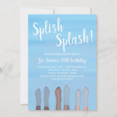 キュートサマービーチレイク海ガーリーパーティー 招待状 (正面)