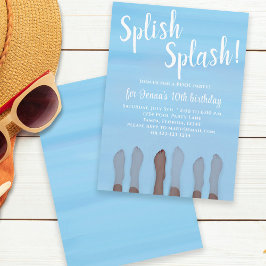 キュートサマービーチレイク海ガーリーパーティー 招待状