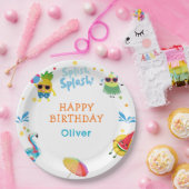 キュートサマーフルーツキャラクター誕生日紙プレート ペーパープレート (パーティー)