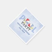 キュートサマープールカスタムパーティー スタンダードカクテルナプキン (角)