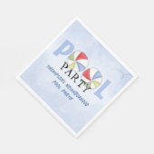 キュートサマープールカスタムパーティー スタンダードランチョンナプキン (角)