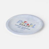 キュートサマープールカスタムパーティー ペーパープレート (アングル)