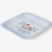 キュートサマープールパーティービーチカスタム ペーパープレート (傾斜あり)