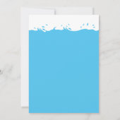 キュートサマープールパーティーボーイ誕生日 招待状 (裏面)