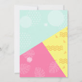 キュートサマープールパーティー誕生日招待状 招待状 (裏面)