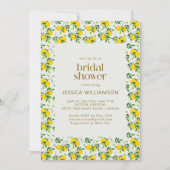 キュートサマーレモンフルーツパターンブライダルシャワー 招待状 (正面)