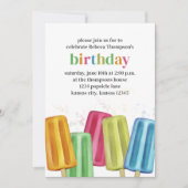 キュートサマー誕生日ポプシクルカスタムズ 招待状 (正面)