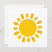 キュートサンイラストレーションデザイン 招待状 (正面/裏面)