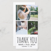 キュートサンキュータイポグラフィス結婚クリプト サンキューカード (正面/裏面)
