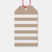 キュートサンキューラベルストライプモダンシンプルクラフト ギフトタグ (正面)