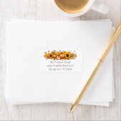 キュートサンクスギビングカボチャ秋リターンアドレス ラベル (インサイチュ)