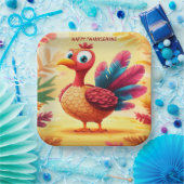 キュートサンクスギビングトルコ紙プレート ペーパープレート (パーティー)