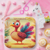 キュートサンクスギビングトルコ紙プレート ペーパープレート (パーティー)