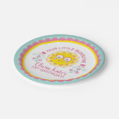キュートサンシャインガールファースト誕生日パーティープレート ペーパープレート (アングル)