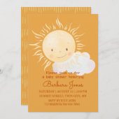 キュートサンシャインテーマシャワー 招待状 (正面/裏面)