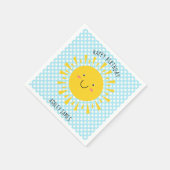 キュートサンシャインハッピーバースデーパーティー スタンダードカクテルナプキン (角)