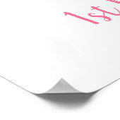 キュートサンシャインピンク&金ゴールド誕生日へようこそ ポスター (角)