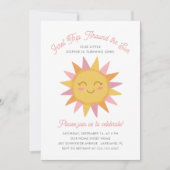 キュートサンシャインファーストのまわりにトリップザサン誕生日 招待状 (正面)