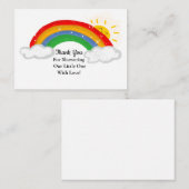 キュートサンシャインレインボーサンキューカード ノートカード (正面/裏面)
